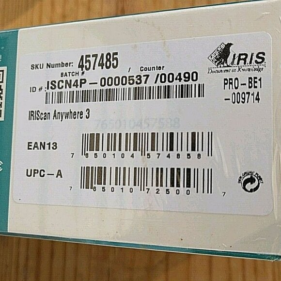 🆕 IRIScan Anywhere 3- 457485 Scanner New in Factory Sealed Box - Picture 3 of 7